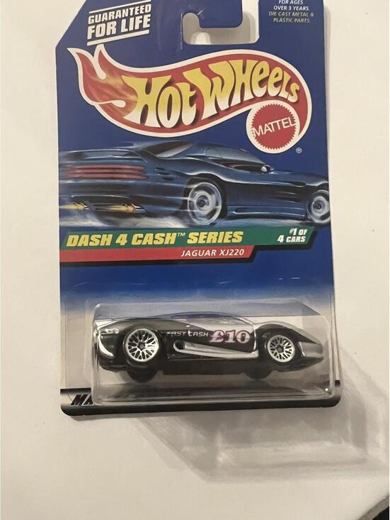 Hot Wheels Other - Hot Wheels Jaguar XJ220 Dash 4 Cash Series #18787 New NRFP 1997 Gray SP3 1:64